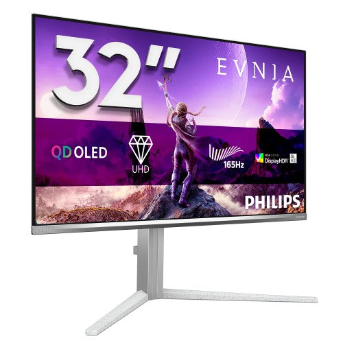 Philips Evnia 6000 32M2N6901A/00 computer monitor 80 cm (31.5") 3840 x 2160 pixels 4K Ultra HD QD-OLED White
