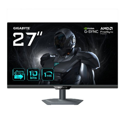 GIGABYTE G27UP 27” 4K UHD Gaming Monitor - Dual Mode (4K 160Hz or FHD 320Hz), 3840 x 2160, 1ms, 400 cd/m², FreeSync Premium, HDR10, HDMI 2.1, Displayport 1.4