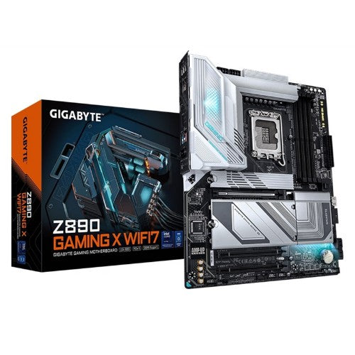 GIGABYTE Z890 GAMING X WIFI7 Motherboard - Supports Intel Core Ultra (Series 2) CPUs, 16+1+2 phases VRM, up to 8800MHz DDR5 (OC), 1xPCIe 5.0 + 3xPCIe 4.0, Wi-Fi 7, 2.5GbE LAN, USB 4