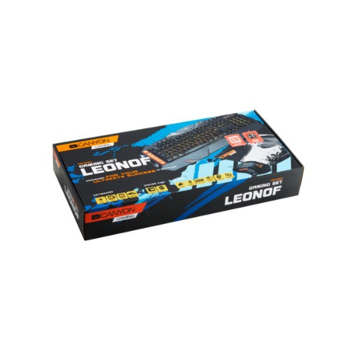 Canyon CND-SGS01 keyboard Mouse included Gaming USB QWERTY US English Black, Orange