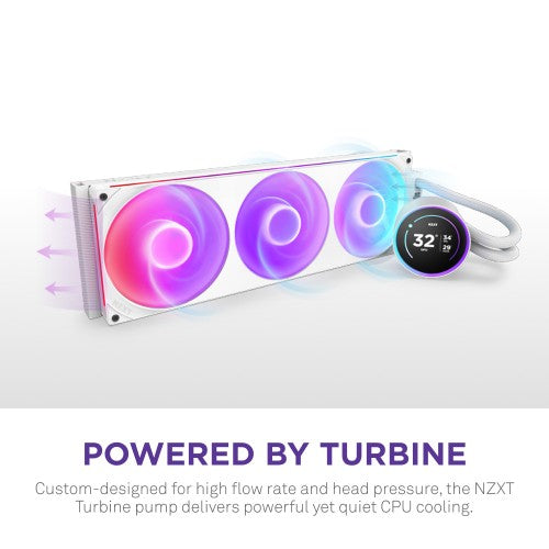 NZXT Kraken Elite 420 RGB Processor All-in-one liquid cooler 14 cm White 1 pc(s)