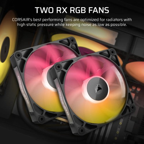 Corsair iCUE LINK TITAN RX RGB Processor All-in-one liquid cooler 12 cm Black 1 pc(s)