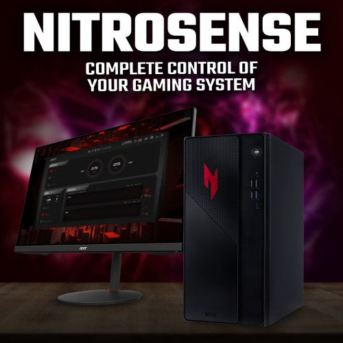 Acer NITRO 20 N20-101 Gaming Desktop - Intel Core 5-210H, 16GB, 512GB SSD, Nvidia GeForce RTX 5050, Windows 11, Black