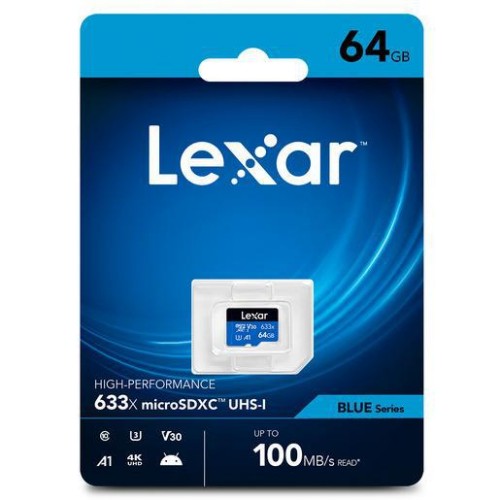 Lexar MEMORY MICRO SDXC 64GB UHS-I/LMS0633064G-BNNNG MicroSD