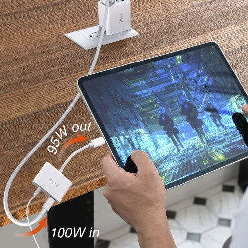 j5create JCA122 USB-C® to 3.5mm Audio Adapter with Power Delivery, Black