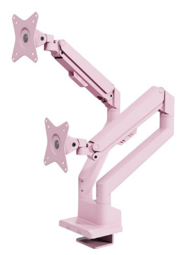 Arozzi AZ-ALZARE-NEO-DUO-PNK monitor mount / stand 81.3 cm (32") Desk Pink