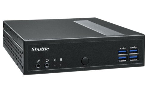 Shuttle XPC slim Barebone DL40N, Intel N150, 1x DDR5, 2x LAN (2x 2.5Gbit), 2xCOM,1xHDMI,1xDP, 1x VGA, fanless, 24/7 permanent operation