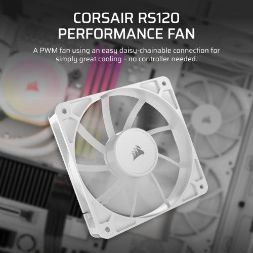 Corsair RS120 Computer case Fan 12 cm White 1 pc(s)