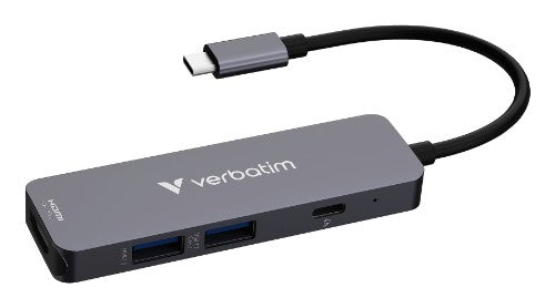 Verbatim USB-C Essentials Multiport Hub 4 ports: HDMI, USB-C PD, USB-A 3.2 Gen 1, USB-A