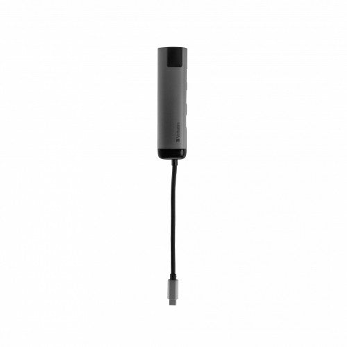 Verbatim 49141 laptop dock/port replicator USB 3.2 Gen 1 (3.1 Gen 1) Type-C Black, Silver