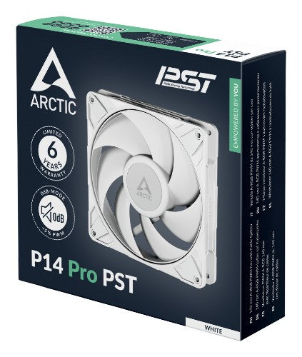 ARCTIC P14 Pro PST (White) 140 mm PWM Fan with Cable Splitter