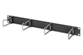 Digitus Cable Management Panel with Steel Rings and Brush Strip for 482.6 mm (19") Cabinets, 1U