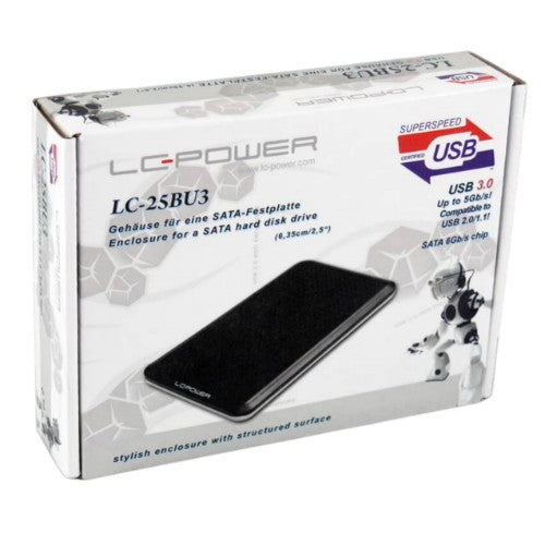 LC-Power LC-25BU3 storage drive enclosure Black 2.5"