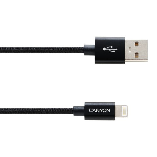 Canyon CNE-CFI3B mobile phone cable Black 1 m USB A Lightning