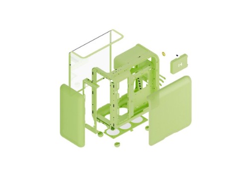 HYTE X50 MID TOWER CASE MATCHA MILK