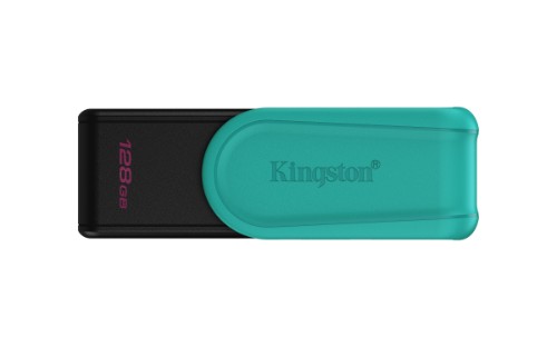 Kingston Technology DataTraveler 128GB Portable USB 3.2 Gen 1 Exodia S (Black/Turquoise)