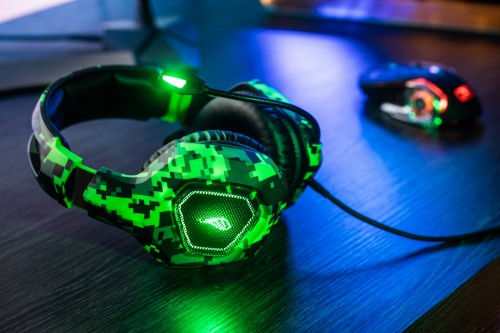 SureFire Skirmish Headset Wired Head-band Gaming USB Type-A Black, Camouflage, Green