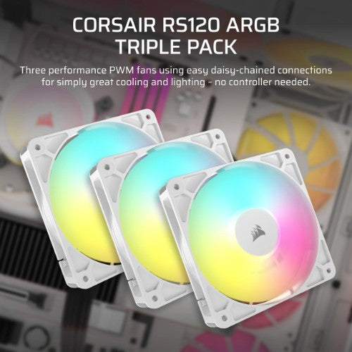 Corsair RS120 ARGB Computer case Fan 12 cm White 3 pc(s)