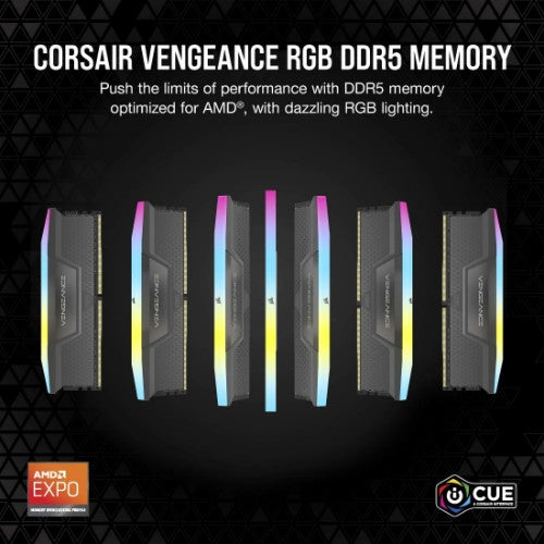 Corsair Vengeance RGB CMH32GX5M2B6000Z38 memory module 32 GB 2 x 16 GB DDR5 6000 MT/s 288-pin DIMM