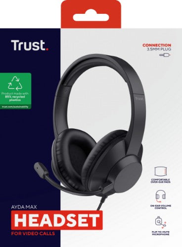 Trust Ayda Max Headset Wired Head-band Office/Call center Black