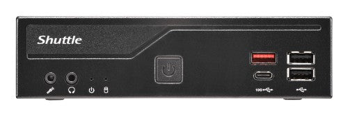 Shuttle Slim PC DH810 , S1851, 1x HDMI (2.1), 1x DP, 1x USB-C (DP), 1x 2.5", 2x M.2, 2x LAN (Intel 1G + 2.5G), 2x COM, 24/7 permanent operation, incl. VESA