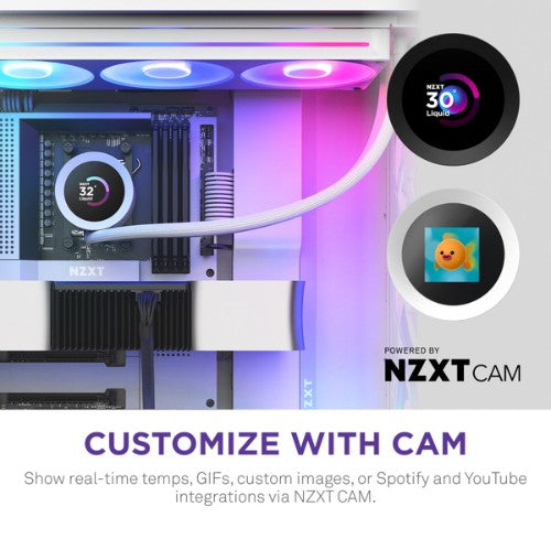 NZXT Kraken Plus 360 RGB Processor All-in-one liquid cooler White 1 pc(s)