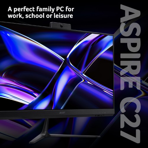 Acer Aspire C27-B All-in-One Desktop - Intel Core 5-120U, 8GB, 512GB SSD, Integrated Intel Graphics, 27" Full HD, Windows 11, Black