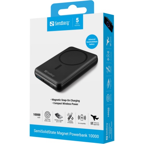 Sandberg SemiSolidState Magnet Powerbank 10000