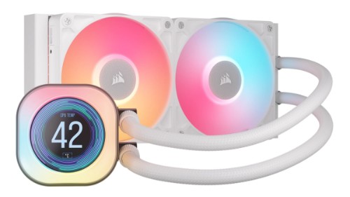Corsair iCUE LINK TITAN 240 RX LCD Processor All-in-one liquid cooler 12 cm White 1 pc(s)