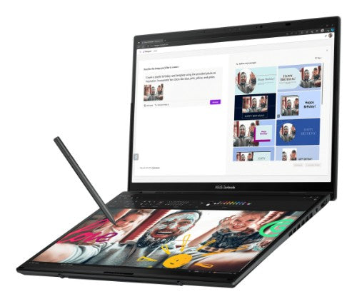 ASUS Zenbook Duo UX8406CA-QL249W Intel Core Ultra 9 285H Hybrid (2-in-1) 35.6 cm (14") Touchscreen WUXGA 32 GB LPDDR5x-SDRAM 1 TB SSD Wi-Fi 7 (802.11be) Windows 11 Home Grey