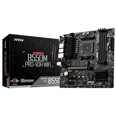 MSI B550M PRO-VDH WIFI motherboard AMD B550 Socket AM4 micro ATX