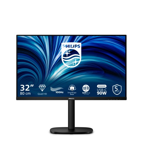 Philips 32B2U3601/00 computer monitor 80 cm (31.5") 2560 x 1440 pixels Quad HD LCD Black