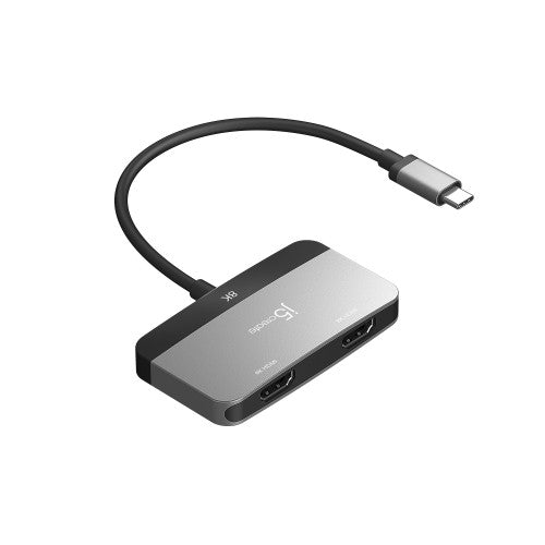 j5create JCA465 - 8K USB-C® to Dual HDMI™ Display Adapter