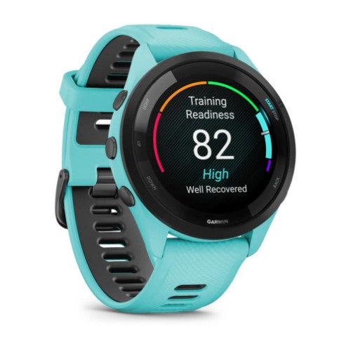 Garmin Forerunner 265 3.3 cm (1.3") AMOLED 46 mm Digital 416 x 416 pixels Touchscreen Black, Blue Wi-Fi GPS (satellite)