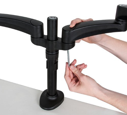 B-Tech Twin Flat Screen Desk Mount with Double Arms