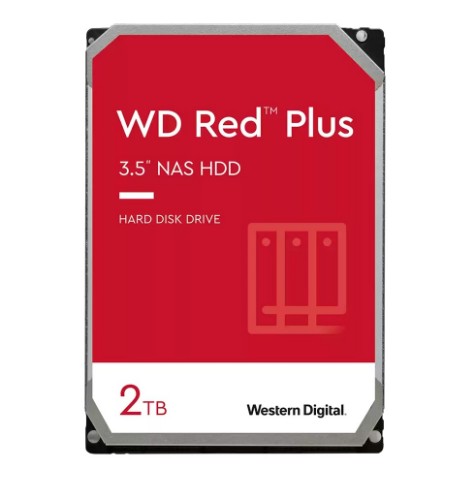 Western Digital Red Plus internal hard drive 2 TB 5400 RPM 64 MB 3.5" Serial ATA