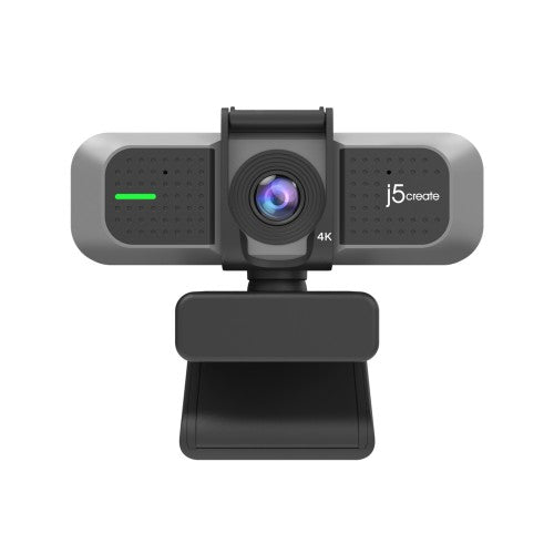 j5create JVU430 USB 4K Ultra HD Webcam, 3840 x 2160 Video Capture Resolution, Black and Silver