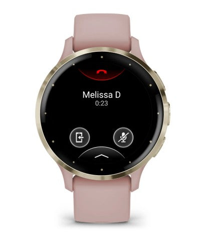 Garmin Venu 3S 3.05 cm (1.2") AMOLED 41 mm Digital 390 x 390 pixels Touchscreen Gold, Rose Wi-Fi GPS (satellite)