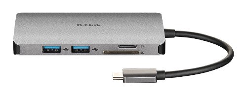 D-Link 8-in-1 USB-C Hub with HDMI/Ethernet/Card Reader/Power Delivery