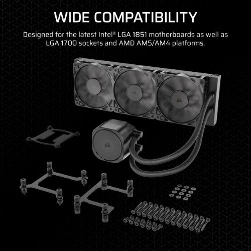 Corsair Nautilus 360 RS Motherboard All-in-one liquid cooler Black