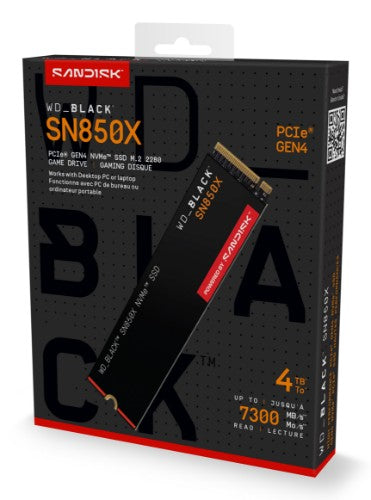 Western Digital Black WD_BLACK™ SN850X NVMe™ SSD POWERED BY SANDISK 4 TB