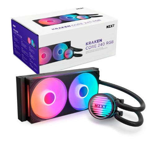 NZXT Kraken Core 240 RGB Processor Liquid cooling kit 12 cm Black 1 pc(s)