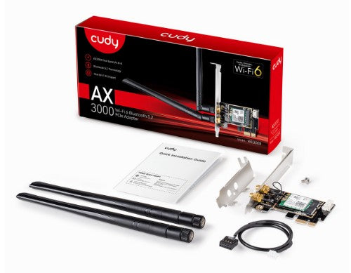 Cudy WE3000 network card Internal WLAN / Bluetooth 2402 Mbit/s