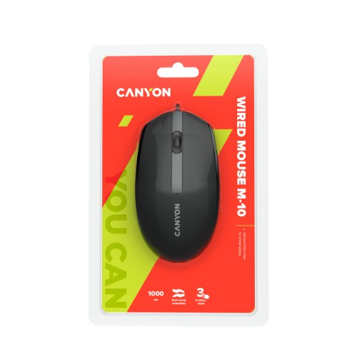Canyon M-10 mouse Office Ambidextrous USB Type-A Optical 1000 DPI