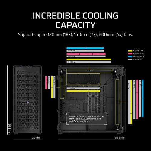 Corsair 9000D RGB AIRFLOW Full Tower Black