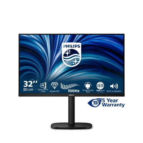 Philips 3000 series 32B2N3500/00 computer monitor 80 cm (31.5") 2560 x 1440 pixels Quad HD LCD Black