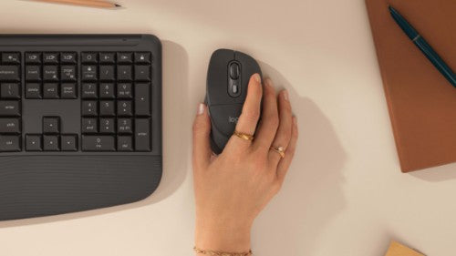 Logitech Signature Comfort Plus Combo MK880 keyboard Mouse included Universal RF Wireless + Bluetooth QWERTZ German Graphite