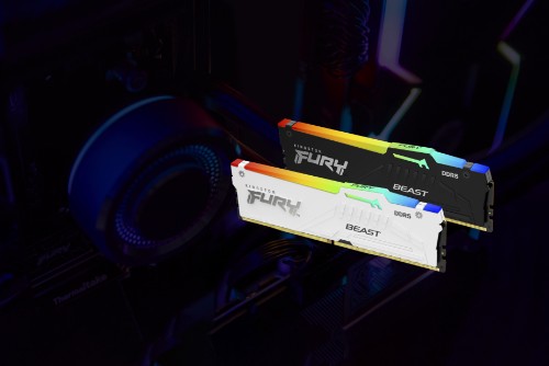 Kingston Technology FURY Beast 32GB 6800MT/s DDR5 CL34 DIMM (Kit of 2) White RGB EXPO