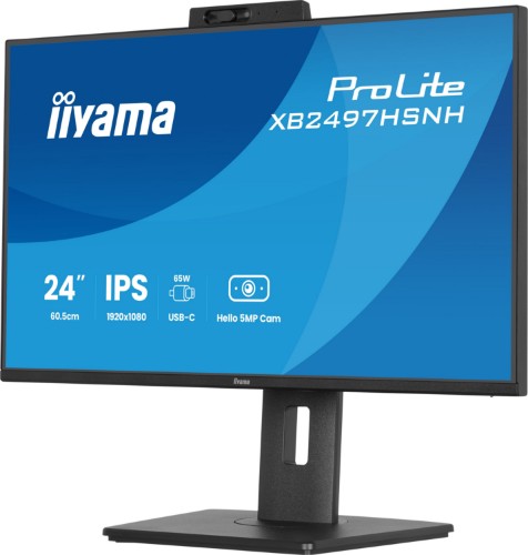 iiyama ProLite XB2497HSNH-B1 24IN IPS LCD 4MS 1920X1080 350CD/M2 HDMI/DP/USB 2 computer monitor 60.5 cm (23.8") 1920 x 1080 pixels Full HD Black