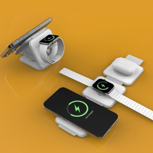 j5create Qi2 3-in-1 Magnetic Travel Wireless Charging Station